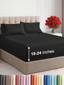 Queen Size Deep Pocket Bed Sheet Set