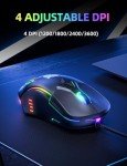 Wired RGB Gaming Mouse with Adjustable DPI