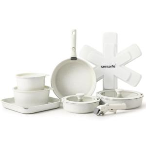 SENSARTE Non-Stick Cookware Set with Removable Handles
