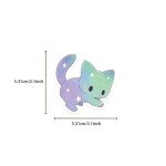 50 Cute Cartoon Space Cat Stickers Set