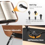 Adjustable 360° Book Stand with Elastic Clips