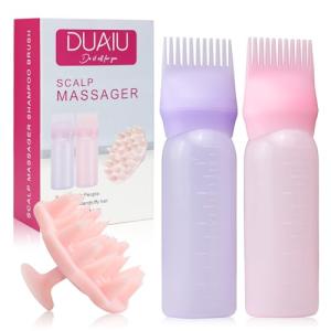 Silicone Scalp Massager & Hair Oil Applicators Set