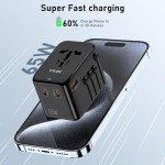 VYLEE 65W Fast Travel Adapter for Worldwide Use