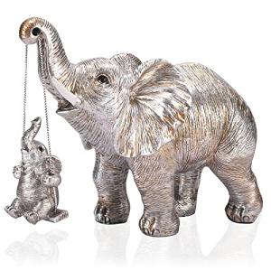 Lucky Silver Elephant Statue for Home & Office