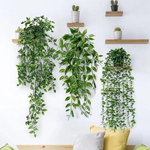 3-Pack Artificial Hanging Plants for Home Decor
