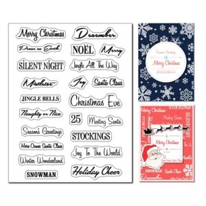 Merry Christmas Clear Stamps for Card Making