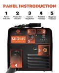 HZXVOGEN 145A Dual Voltage MIG Welder