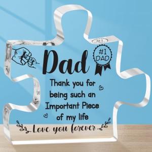 Personalized Acrylic Puzzle Plaque for Dad