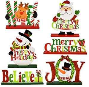 Christmas Centerpiece Decorations - 6 Pack Set