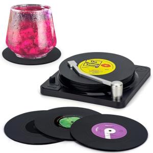 Valdivia Retro Vinyl Coasters - Set of 6