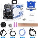 200Amp 5-in-1 MIG Welder with Dual Voltage Display