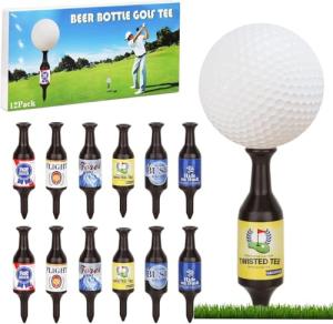 Funny Golf Tees 12-Pack: Beer Bottle Design