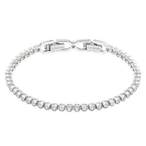 Swarovski Emily White Bracelet, Rhodium Plated