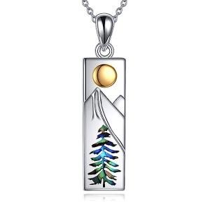 Sterling Silver Nature Lover Necklace with Zirconia
