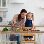 Soutien de cuisine pour enfants en bambou naturel