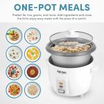 AROMA® 3-Cup Rice Cooker and Oatmeal Maker