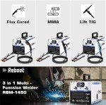 Portable 3-in-1 Flux Core MIG Welder 110V
