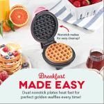 DASH Mini Waffle Maker - Pink, Easy Clean