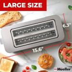Toaster 4 Tranches en Acier Inoxydable avec Fonctions