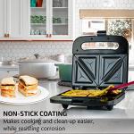 OVENTE Electric Sandwich Maker with Non-Stick Plates