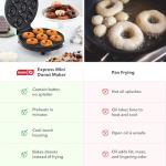 Mini Donut Maker - Makes 7 Homemade Treats - Aqua