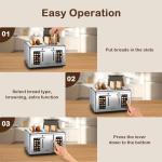 Grille-Pain Électrique 4 Tranches avec Écran Tactile