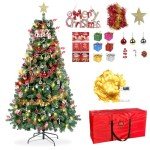 6ft Christmas Tree with Lights and Decorations