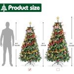 6ft Christmas Tree with Lights and Decorations