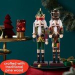 Wooden Nutcracker Christmas Decorations - 2 Pack