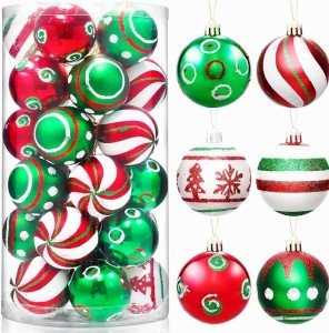 30 Christmas Tree Ornament Ball Set