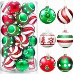 30 Christmas Tree Ornament Ball Set