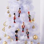 6 PC Nutcracker Wooden Christmas Ornaments Set
