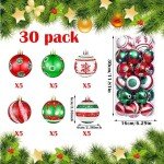 30 Christmas Tree Ornament Ball Set