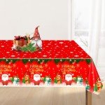 Festive Rectangular Christmas Tablecloth - 54x108 Inches
