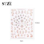 Rose Gold Snowflake Christmas Nail Art Stickers