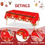 Festive Rectangular Christmas Tablecloth - 54x108 Inches