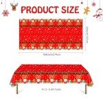 Festive Rectangular Christmas Tablecloth - 54x108 Inches