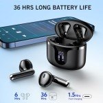 Bluetooth 5.3 Waterproof Wireless Earbuds with 42 Hours Playback