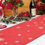 Snowflake Christmas Trees Table Runner 13x72 Inch
