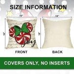 Christmas Gray Throw Pillow Covers Set of 4