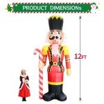 Giant Nutcracker Christmas Inflatable Yard Decoration