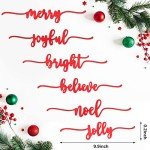 12-Piece Christmas Word Cutout Decor Set