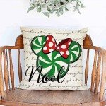 Christmas Gray Throw Pillow Covers Set of 4