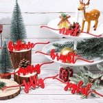 12-Piece Christmas Word Cutout Decor Set