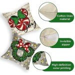 Christmas Gray Throw Pillow Covers Set of 4