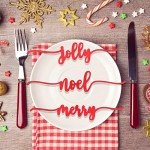 12-Piece Christmas Word Cutout Decor Set