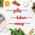 12-Piece Christmas Word Cutout Decor Set