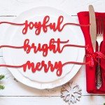 12-Piece Christmas Word Cutout Decor Set