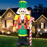 Giant Nutcracker Christmas Inflatable Yard Decoration
