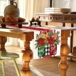 Merry Christmas Table Runner, 13x72 Inch Decor